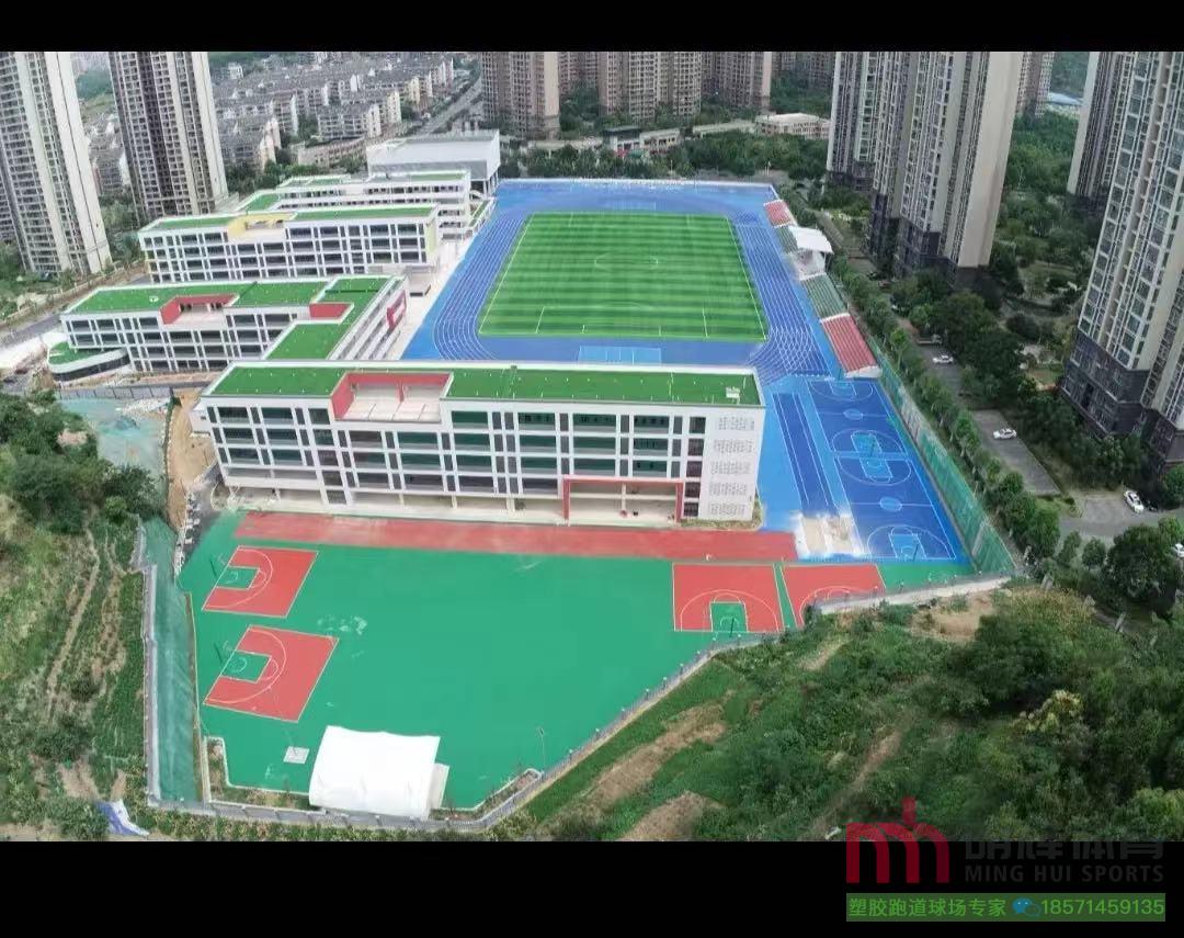 湖北省宜昌市田家炳中小學田徑場塑膠跑道